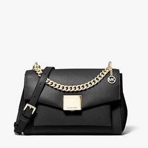 Michael Kors Black Crossbody Bag with Gold Chain